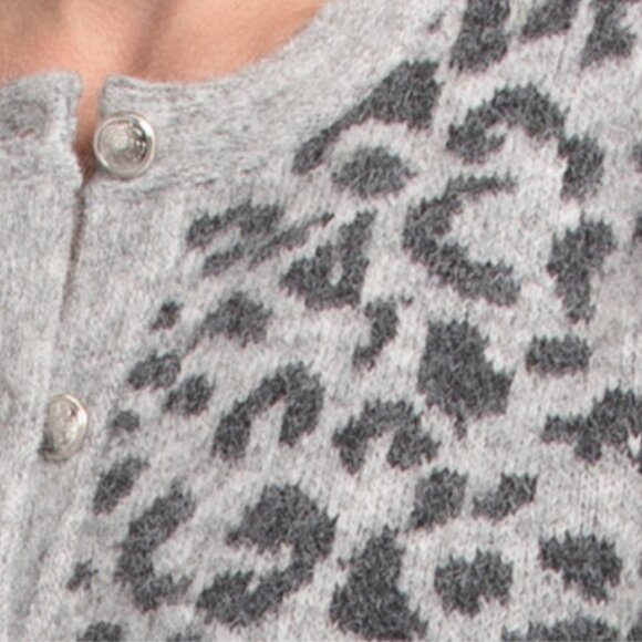 GREIGE Animal Print Cardigan - Picture 3 of 3